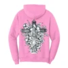 ADULT PINK CORE FLEECE PULLOVER HOODED SWEATSHIRT CROSS